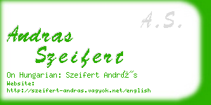 andras szeifert business card
